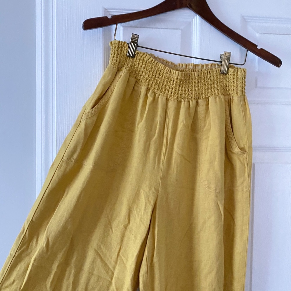 Boutique mustard yellow bell bottom pants